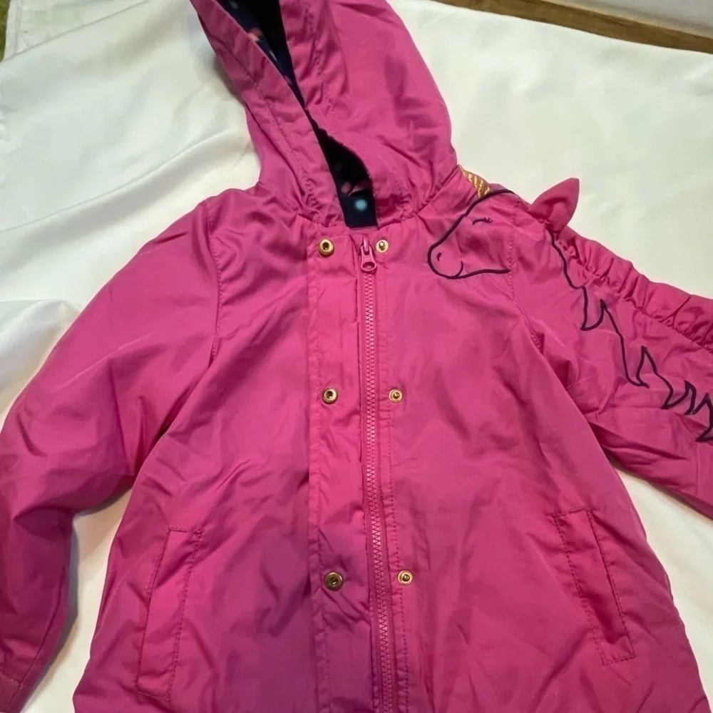 Girls Carters size 4T pink unicorn zip up jacket